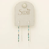 Turquoise Multi + Silver | Chromacolor Miyuki Thread Earring