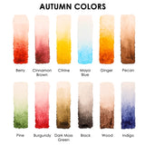 Watercolor Pocket Set Of 12 With Brush | Autumn Colors