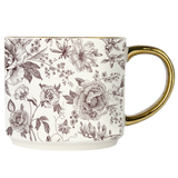 Brown Delft Coffee Mug