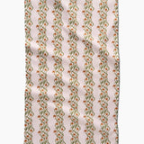 Floral Fall Stripe Tea Towel