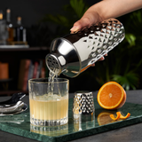 Diamond Faceted Stainless Steel Cocktail Shaker