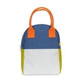 Two Tone Navy + Citrus Sky | Zipper Lunch Bag
