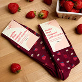 Socks that Support Self-Checks | Maroon Strawberries