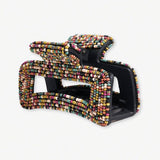 Lola Confetti Beaded Hair Claw Clip | Muted Rainbow