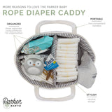 Gray Rope Diaper Caddy