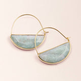 Amazonite + Gold | Stone Prism Hoop