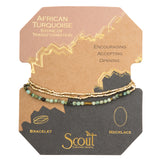 African Turquoise Delicate Stone Bracelet/Necklace