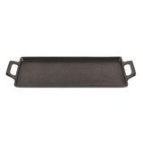 Textured Black Aluminum Tray with Handles