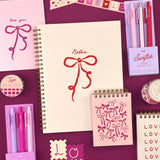 Bow Pattern Mini Jotter Notebook