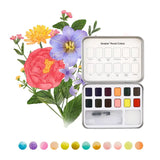 Watercolor Pocket Set Of 12 With Brush | Floral Colors