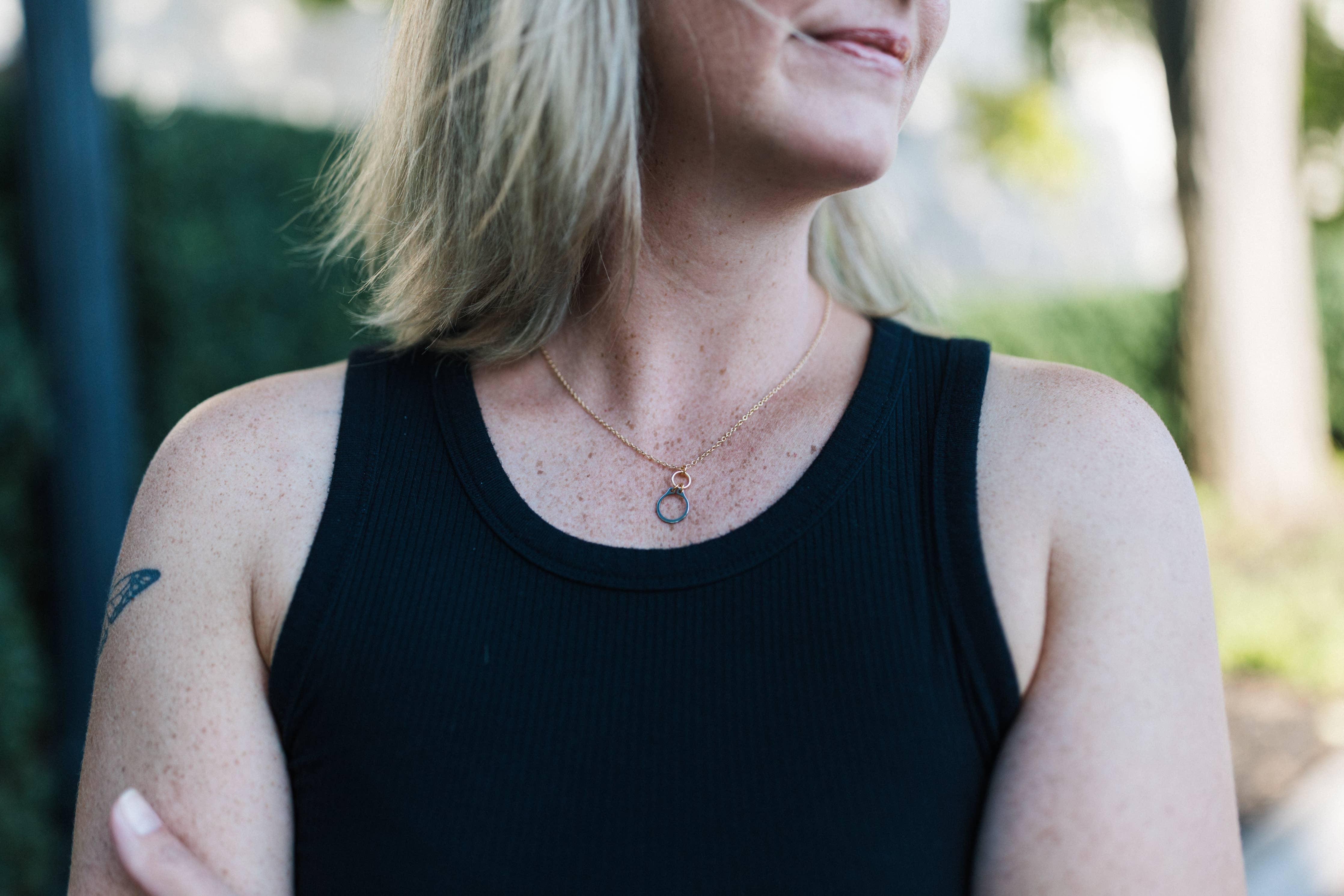 How Sweet It Is Stainless Steel + Gold Plated Necklace