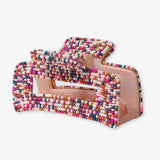 Lola Confetti Beaded Hair Claw Clip | Rainbow