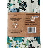 Blue Green Ditsy Flowers | Two Sided Waffle Weave Microfiber Towels