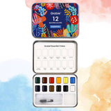 Watercolor Pocket Set Of 12 With Brush | Essential Colors