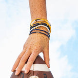 Bracelet Stack Game Day Color Block | Navy + Yellow
