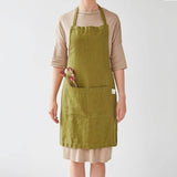 Moss Green Linen Daily Apron