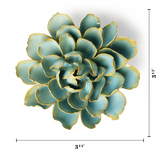 Blue Marigold Ceramic Flower
