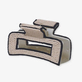 Lola Solid Color With Piped Edges Claw | Ivory