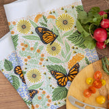 Monarch Garden Tea Towel