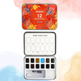 Watercolor Pocket Set Of 12 With Brush | Autumn Colors