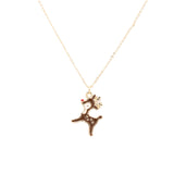 Rudolph Reindeer Enamel Charm Necklace
