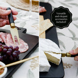 7 Piece Black Charcuterie Board Set | Black