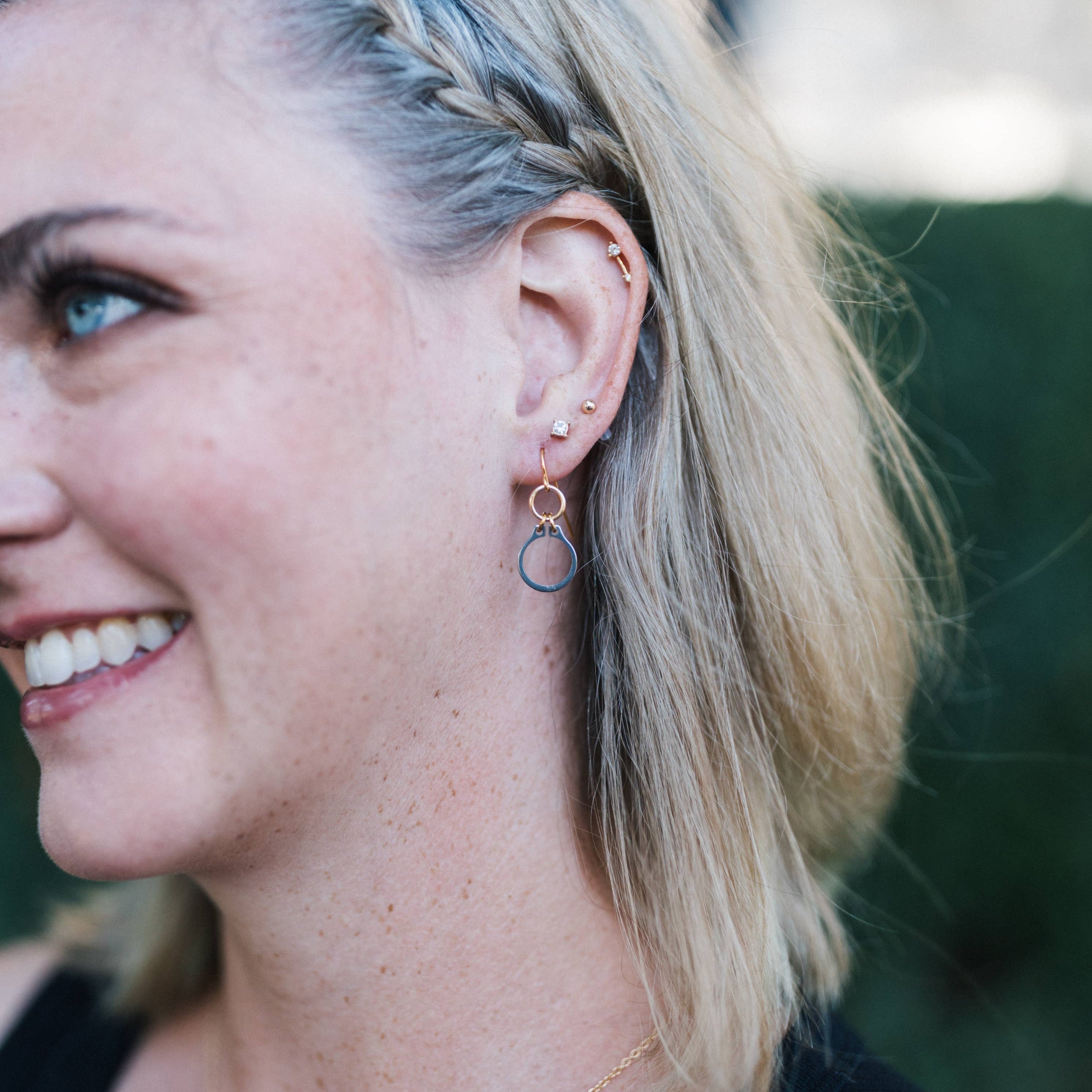 How Sweet It Is Stainless Steel + Gold Plated Earrings
