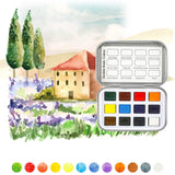 Watercolor Pocket Set of 12 | Essential Colors
