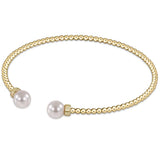 enewton | Classic Gold 2mm Bead Cuff | Pearl