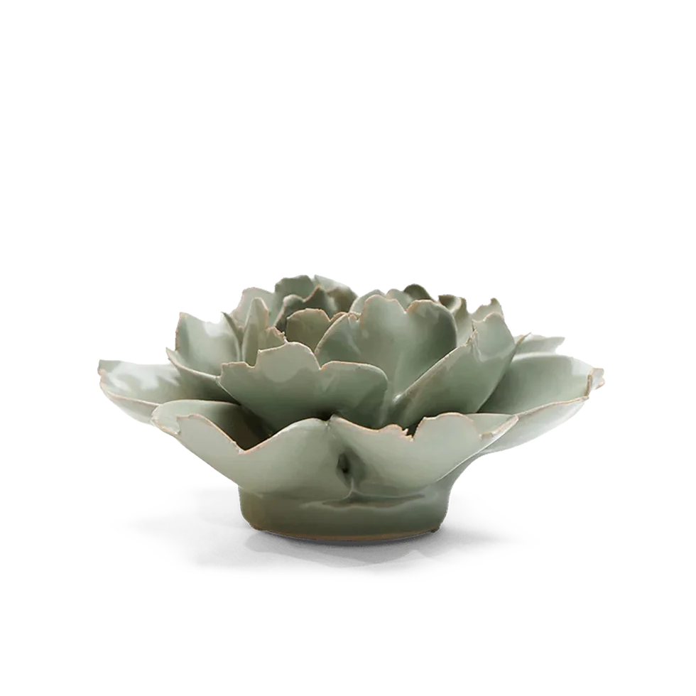 Pistachio Green Rose Ceramic Flower