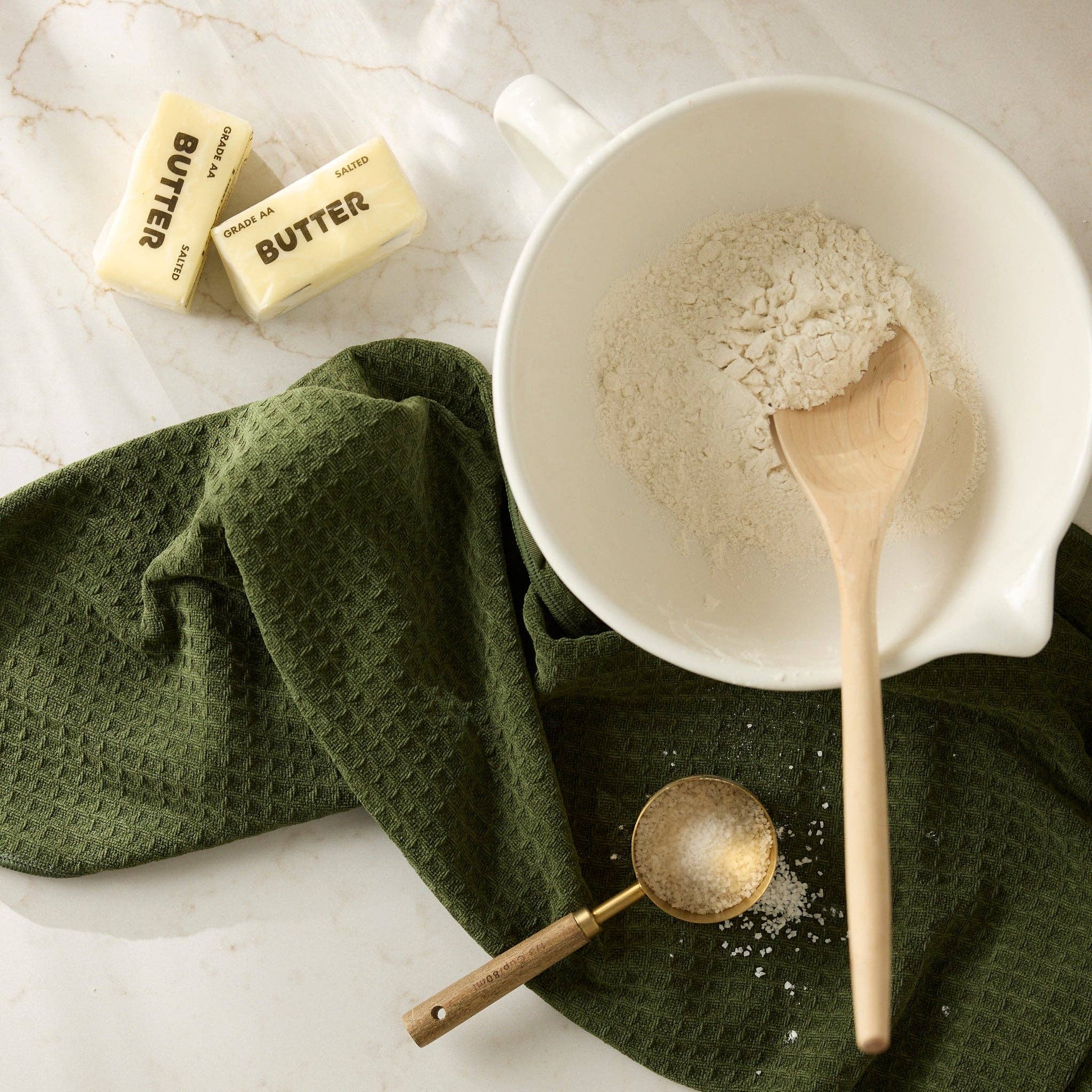 Matcha Truffle Geometry Hand Towel