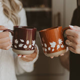 Fall Leaves Brown Stoneware Mug