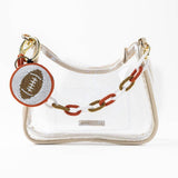 Game Day Football Bag Charm | Orange + White