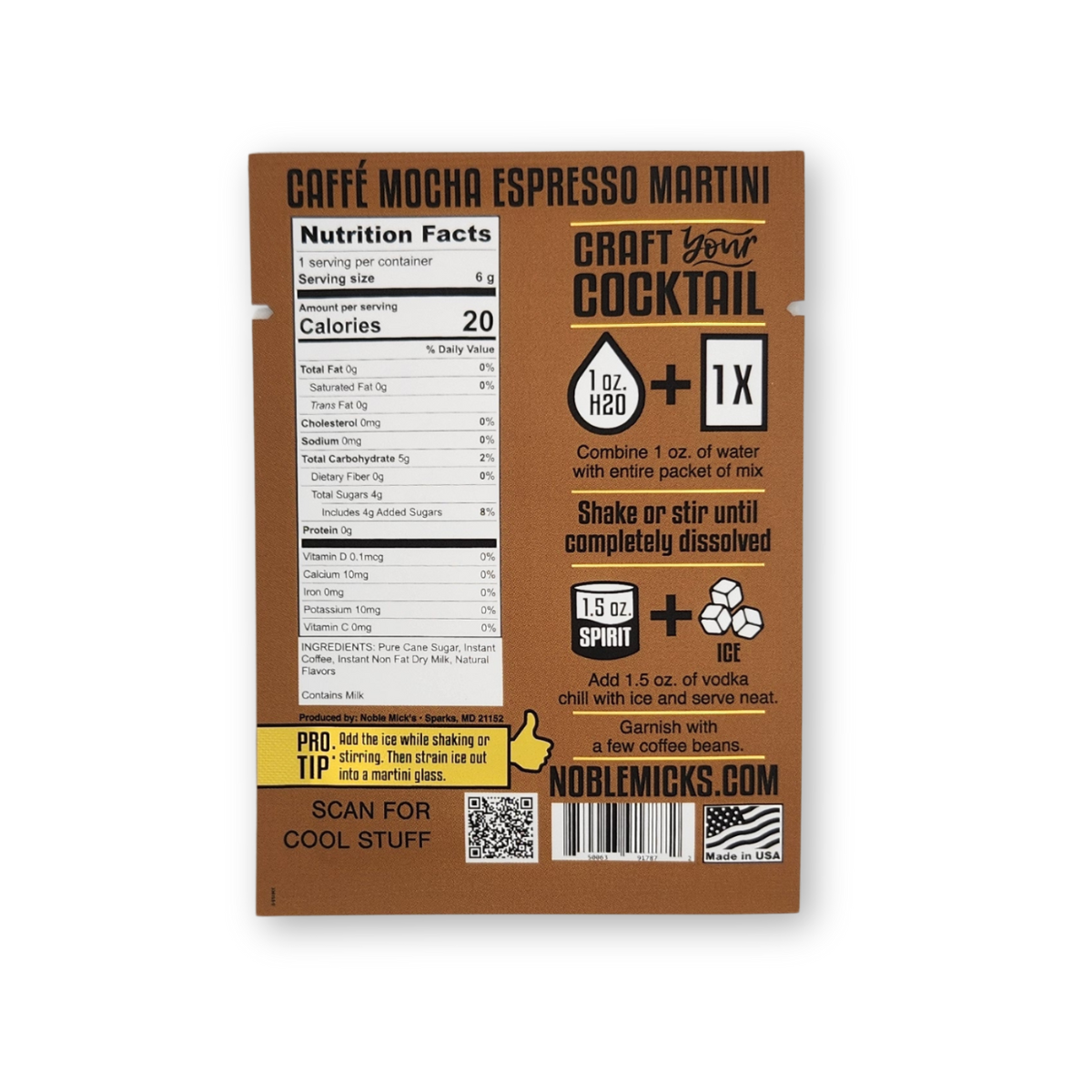 Caffe Mocha Espresso Martini Single Serve Craft Cocktail