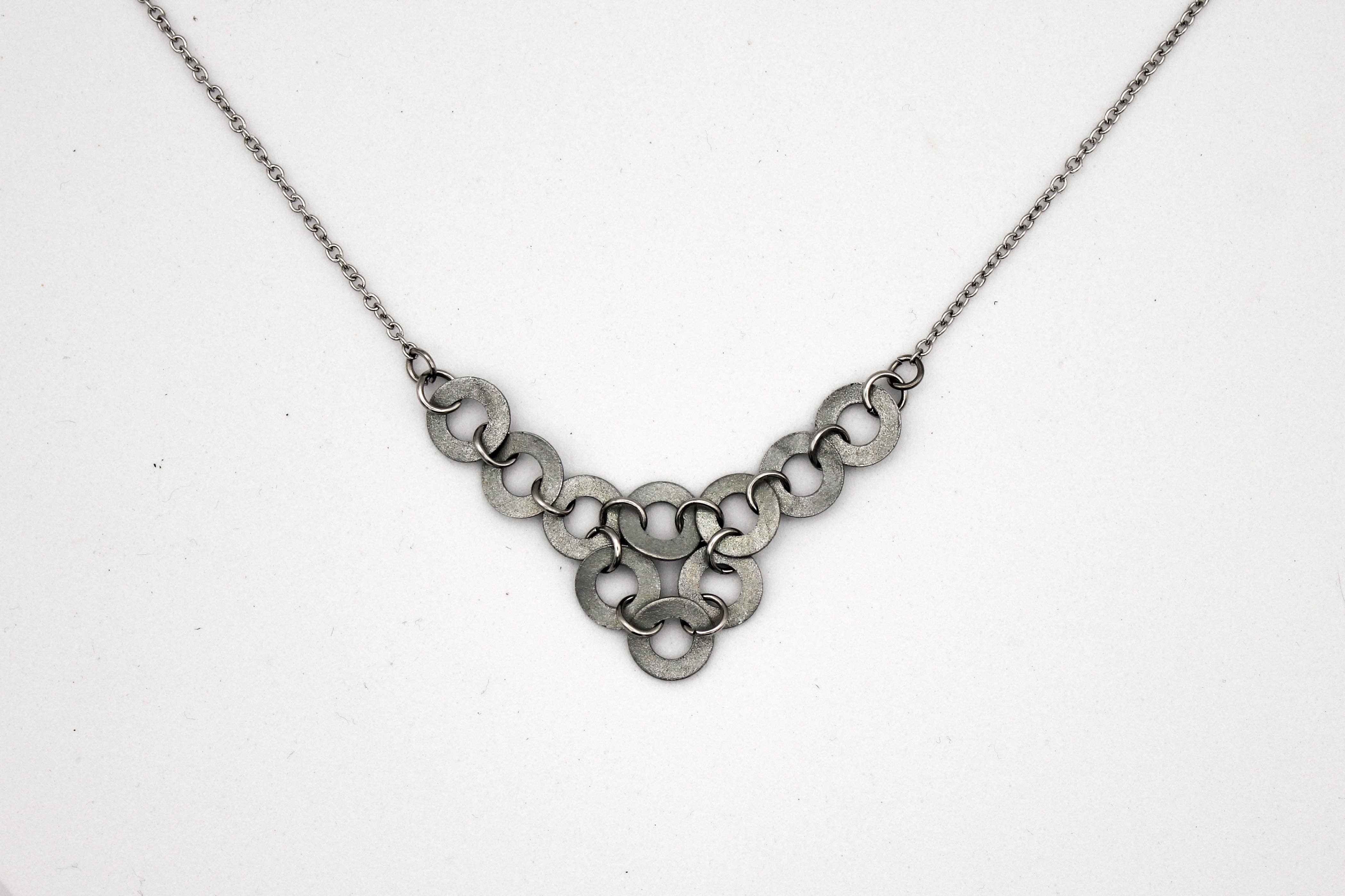 Still Standing Repurposed Zinc + Steel Necklace
