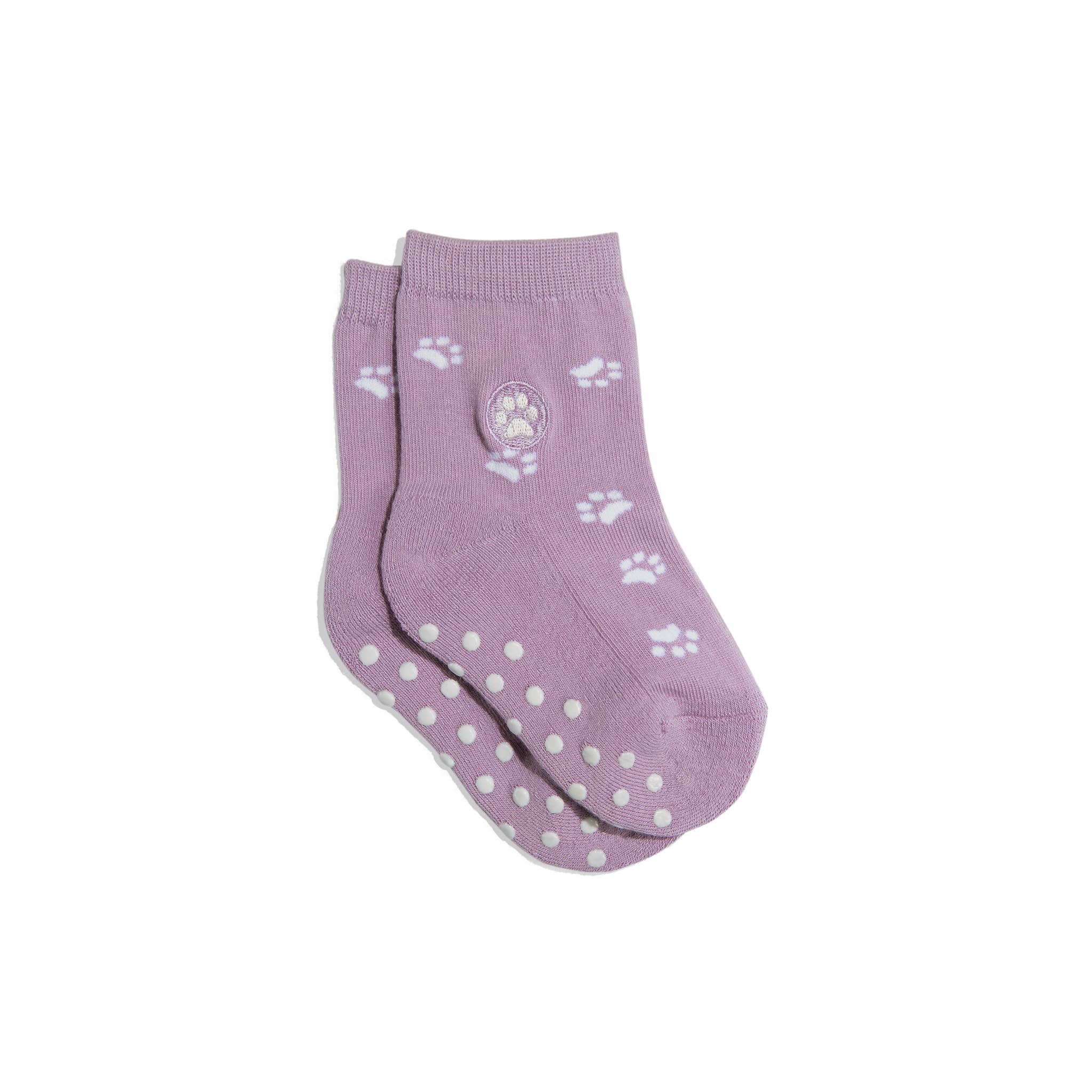 Kids Socks that Save Dogs | Purple Paw Prints