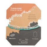 Turquoise + Silver Delicate Stone Bracelet/Necklace