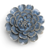Blue Fiesta Marigold Ceramic Flower