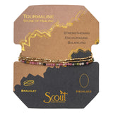 Tourmaline + Gold Delicate Stone Bracelet/Necklace