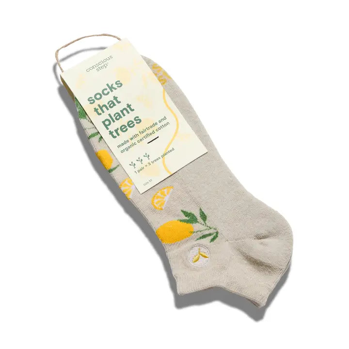 Ankle Socks that Plant Trees |  Beige Lemons