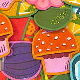 Mushroom Pot Holder with Pocket