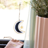 Moon Star Stained Glass Light Catcher