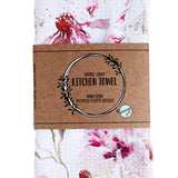 Blush Watercolor Cone Flowers | Two Sided Waffle Weave Microfiber Towels