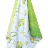 Watercolor Lemons | Two Sided Waffle Weave Microfiber Towels