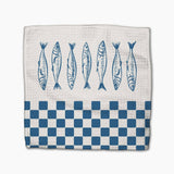 Sardine Check Blue Dishcloth Set