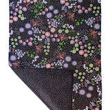 Circle Flowers Black and Coral | Two Sided Waffle Weave Microfiber Towels
