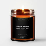 Amber + Moss: Natural Coconut Wax Candle