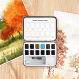 Watercolor Pocket Set Of 12 With Brush | Autumn Colors