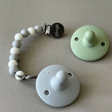Pacifier Set Round | Grey + Sage
