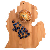 Michigan Shaped Bamboo Serving and Cutting Board
